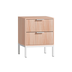 Artiss Bedside Table | Drawers | Side End Table | Storage Cabinet | Nightstand | Pine | LURA