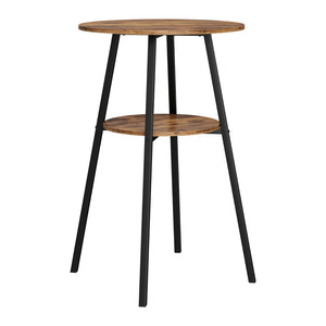Artiss Bar Table | Industrial | 2-Tier Organizer | MDF Top | Steel Frame