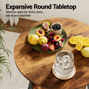 Artiss Bar Table | Industrial | 2-Tier Organizer | MDF Top | Steel Frame