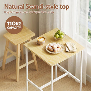 Artiss Bar Table Counter Height Kitchen High Dining Desk Pub 60x92cm Modern Pine