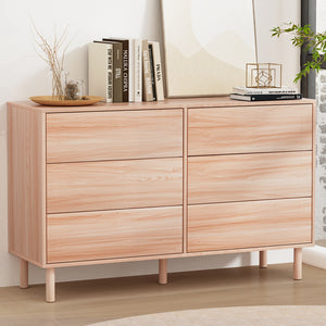 Artiss Chest of Drawers | 6 Drawer Cabinet | Dresser Table | Tallboy Storage | Bedroom | Pine
