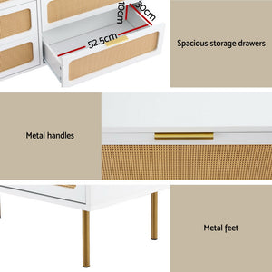 Artiss Chest of Drawers | 6 Drawer Lowboy Cabinet | White
