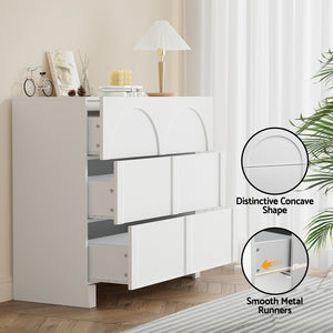 Chest of Drawers | 3-Drawer Lowboy Dresser | White Finish
