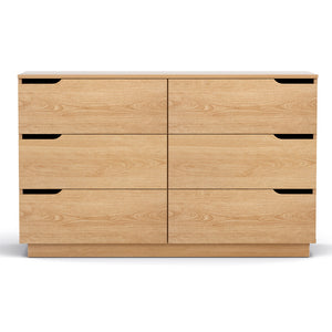 Chest of Drawers | 6 Drawer Dresser | Pine Finish