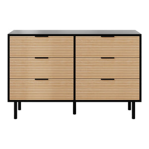 6 Drawer Dresser | Chest of Drawers | Black & Pine