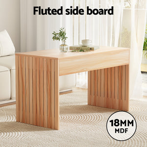 Coffee Table | Rectangle Fluted Side | 100CM