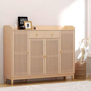 Shoe Rack Cabinet | With Shelves | 26 Pairs | Pine