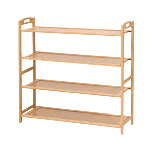 4 Tier Shoe Rack | Bamboo Storage Organiser