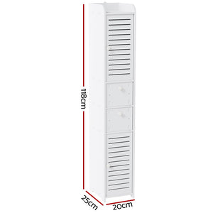 Tall Bathroom Storage Cabinets | 2 Pack | Laundry Cupboards