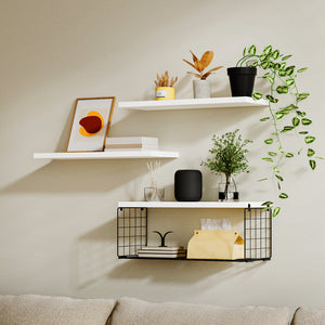Floating Wall Shelves Set 3pc | Wall Mounted | White