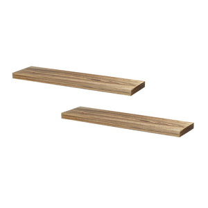 Floating Wall Shelves Set 2pc | 90cm | Wood Finish