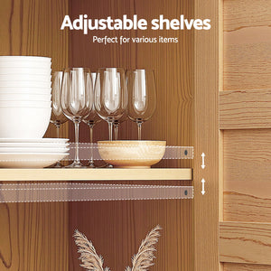 Sideboard Storage Cabinet | 150cm | Faux Drawer Detail | Pine