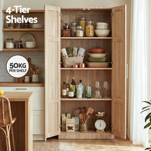 Buffet Hutch Sideboard Cabinets | 2 Pack | Kitchen Pantry Storage | Pine