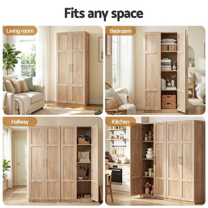 Buffet Hutch Sideboard Cabinets | 2 Pack | Kitchen Pantry Storage | Pine