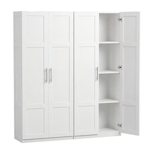 Artiss 2x Buffet Sideboard Cabinet Pantry Hutch Kitchen Storage Organiser White