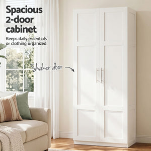 Buffet Hutch Sideboard Cabinets | 2 Pack | Kitchen Pantry Storage | White
