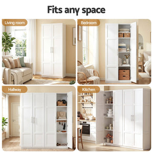 Buffet Hutch Sideboard Cabinets | 2 Pack | Kitchen Pantry Storage | White
