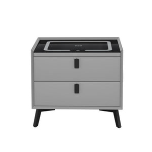 Smart Bedside Table | Wireless Charging | AIKA | Grey