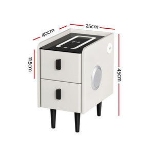 Smart Bedside Table | Wireless Charging | AIDA | White