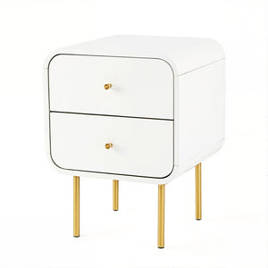 Artiss Bedside Table 2 Drawers Side End Table Nightstand White