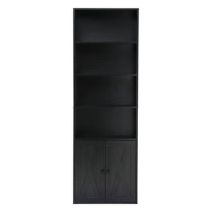 Artiss 6-Tier Bookshelf Display Cabinet Storage Black