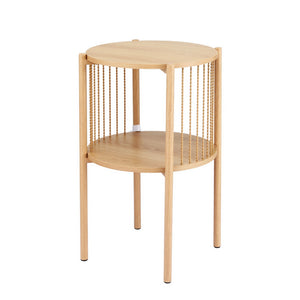 Artiss Coffee Table | 2-Tier | Round | Wood