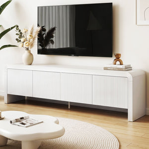 TV Entertainment Unit | 180cm Storage Cabinet | White