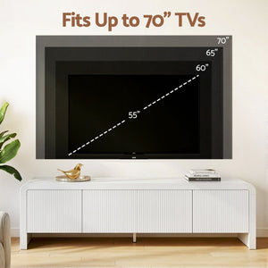TV Entertainment Unit | 180cm Storage Cabinet | White