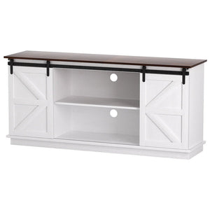 Buffet Sideboard Cabinet | Sliding Doors | Kitchen Storage | White