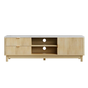 TV Unit 150cm | Entertainment Cabinet with Drawer & Shelf | Pine Wood