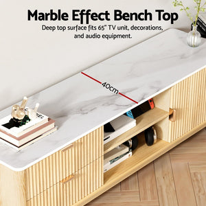 TV Unit 150cm | Entertainment Cabinet with Drawer & Shelf | Pine Wood