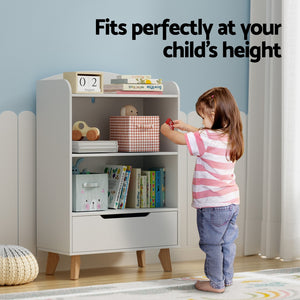 Bookshelf | 3 Tiers | Storage Bookcase | Toys Organizer Drawer