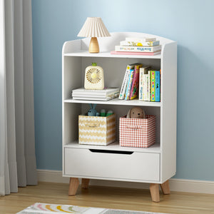 Bookshelf | 3 Tiers | Storage Bookcase | Toys Organizer Drawer