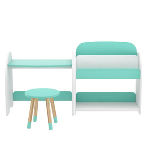Kids Bookshelf 2 In 1 Table Chair Set | Bookcase Toys Shelves
