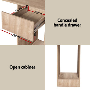 Artiss Computer Desk | 120cm | With Bookshelf & Drawer Cabinet | Oak