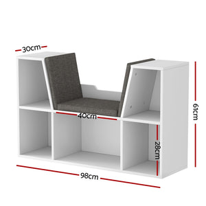 Kids Bookshelf Bookcase | Toys Box Shelves Storage Cabinet