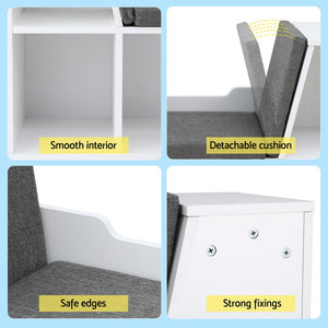 Kids Bookshelf Bookcase | Toys Box Shelves Storage Cabinet