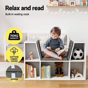 Kids Bookshelf Bookcase | Toys Box Shelves Storage Cabinet