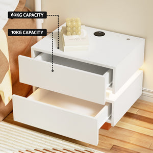 Smart Bedside Table | LED Lights | Wireless Charging | Ada Modern Design
