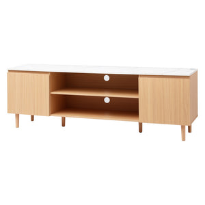 TV Cabinet | Entertainment Unit Stand | 180CM Pine | White Finish