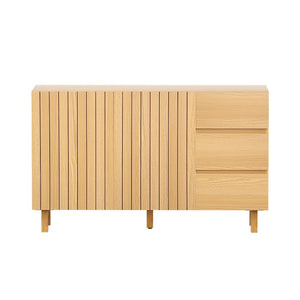 Buffet Sideboard | 130 cm Pine Cabinet | Pantry Storage with Drawers