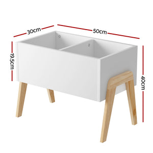 Kids Toy Box Chest Storage Bin | Wooden Cabinet Organizer