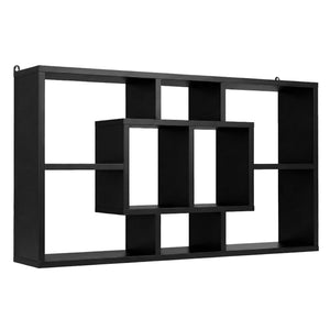 Floating Wall Bookshelf | Wall Mounted Storage | Black