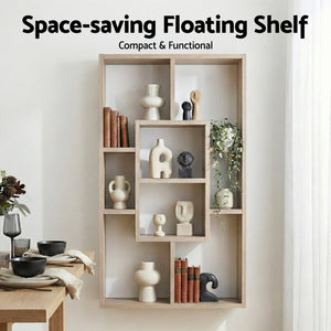 Wall Mounted Floating Bookshelf | Display Shelf | Wood Finish