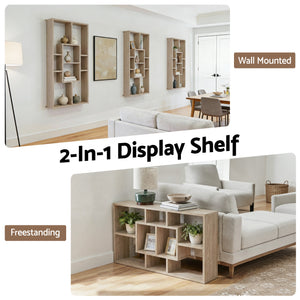 Wall Mounted Floating Bookshelf | Display Shelf | Wood Finish