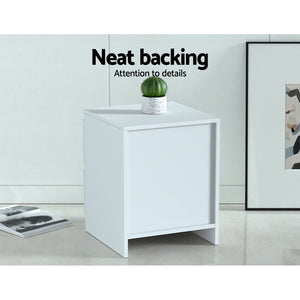 Artiss Bedside Tables | 2X | PEPE | 2 Drawers | White