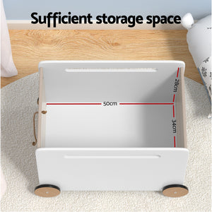 Toy Box Container | Children Chest Storage | Clothes Organizer with Wheels