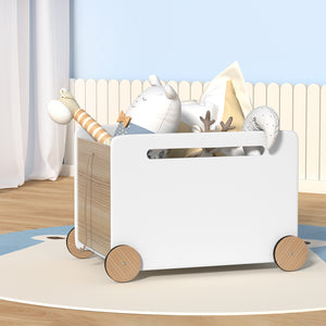 Toy Box Container | Children Chest Storage | Clothes Organizer with Wheels