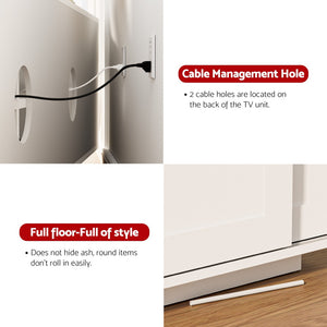 Artiss TV Unit | Entertainment Storage Cabinet | 160cm | White