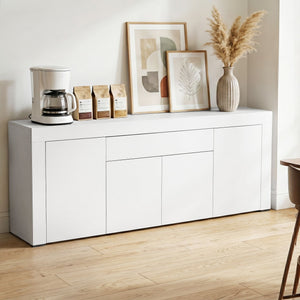 Buffet Sideboard Cabinet | 180cm Pantry Storage Cupboard | White